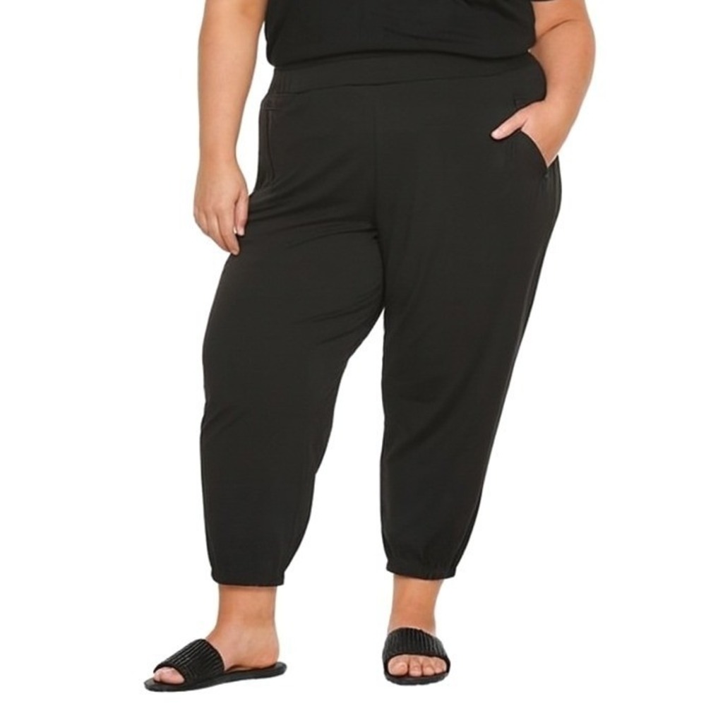 Retrology‎ Tech Stretch Joggers 3X Black Active Pants Plus SZ Zipper Pockets New